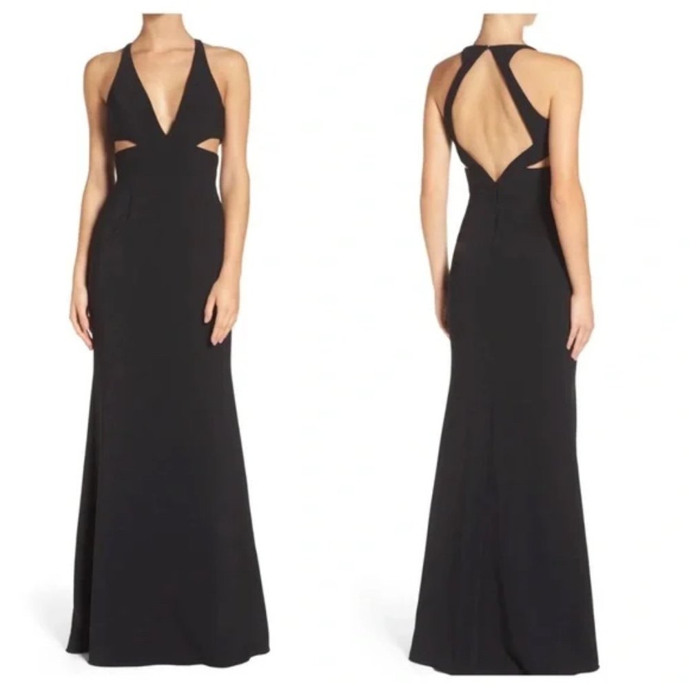 JAY GODFREY Spitz Cutout Gown in Black